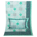 Luxury 100% Cotton Geometric Single Bedsheet Set | 70x100 Inches | Soft & Breathable with 2 Pillow Covers