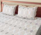 Soft Cotton Geometric Single Bedsheet with 2 Pillow Covers | 70x100