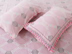 Soft Cotton Geometric Single Bedsheet with 2 Pillow Covers | 70x100
