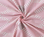 Soft Cotton Geometric Single Bedsheet with 2 Pillow Covers | 70x100
