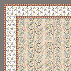 Parkota Collection 95x108 Double Bedsheet with Artistic Bird Motifs & Pillow Covers