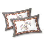 Parkota Collection 95x108 Double Bedsheet with Artistic Bird Motifs & Pillow Covers