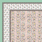 Parkota Collection 95x108 Double Bedsheet with Artistic Bird Motifs & Pillow Covers