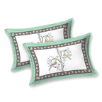 Parkota Collection 95x108 Double Bedsheet with Artistic Bird Motifs & Pillow Covers