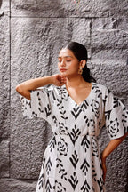 Noir Garden Cotton Dress