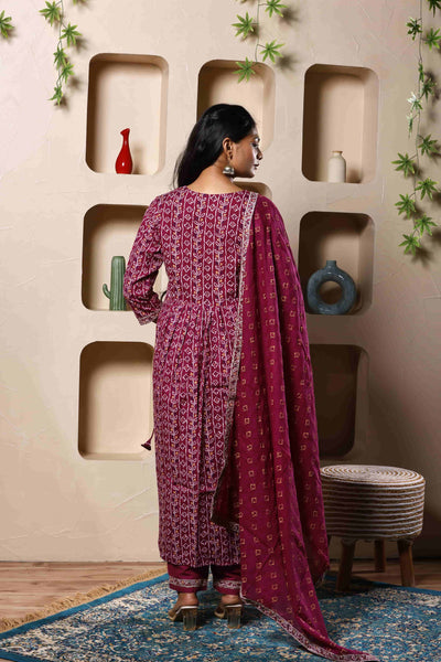 Ruhani Rosewood Thread Suit Set