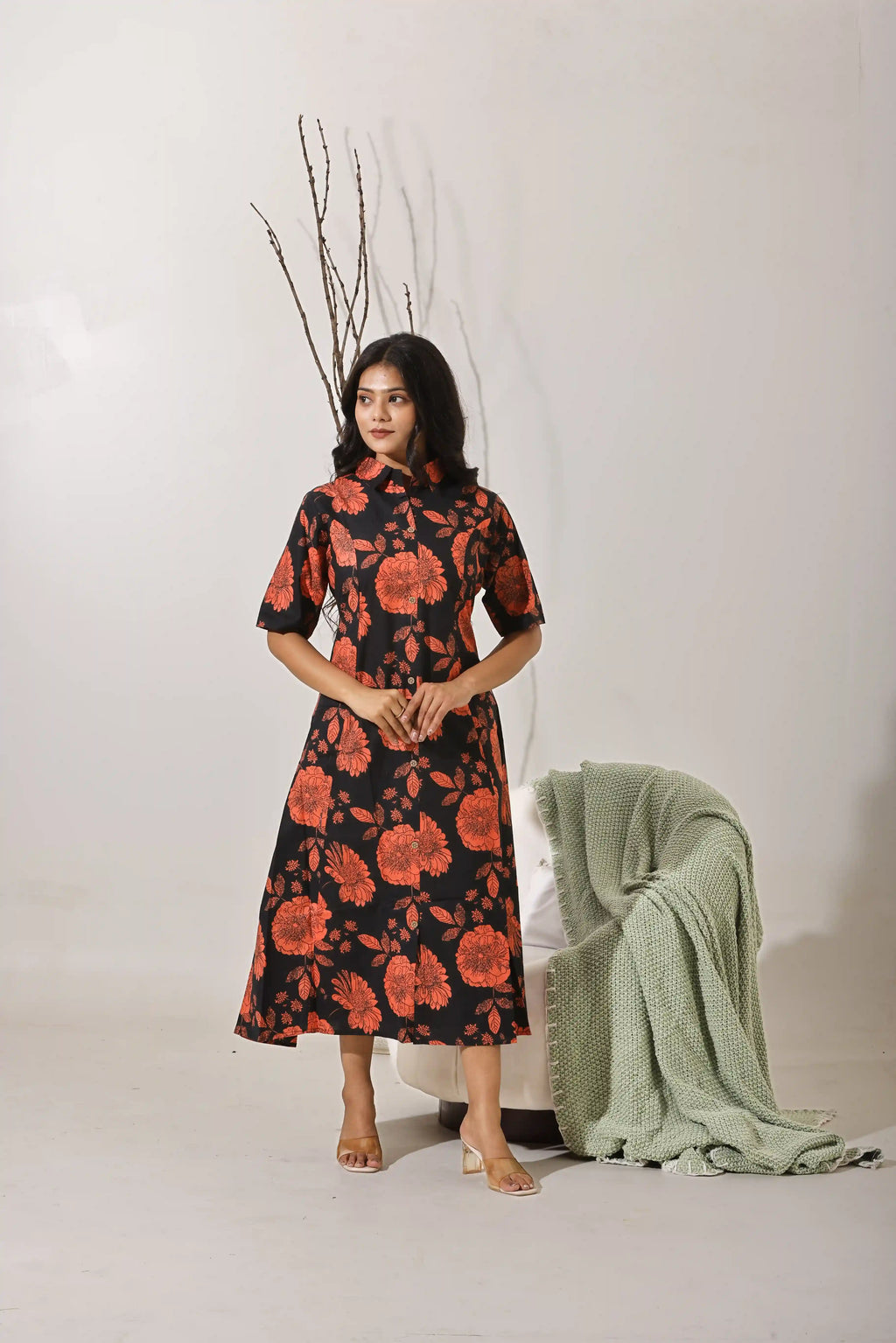 Rust Bloom Dress