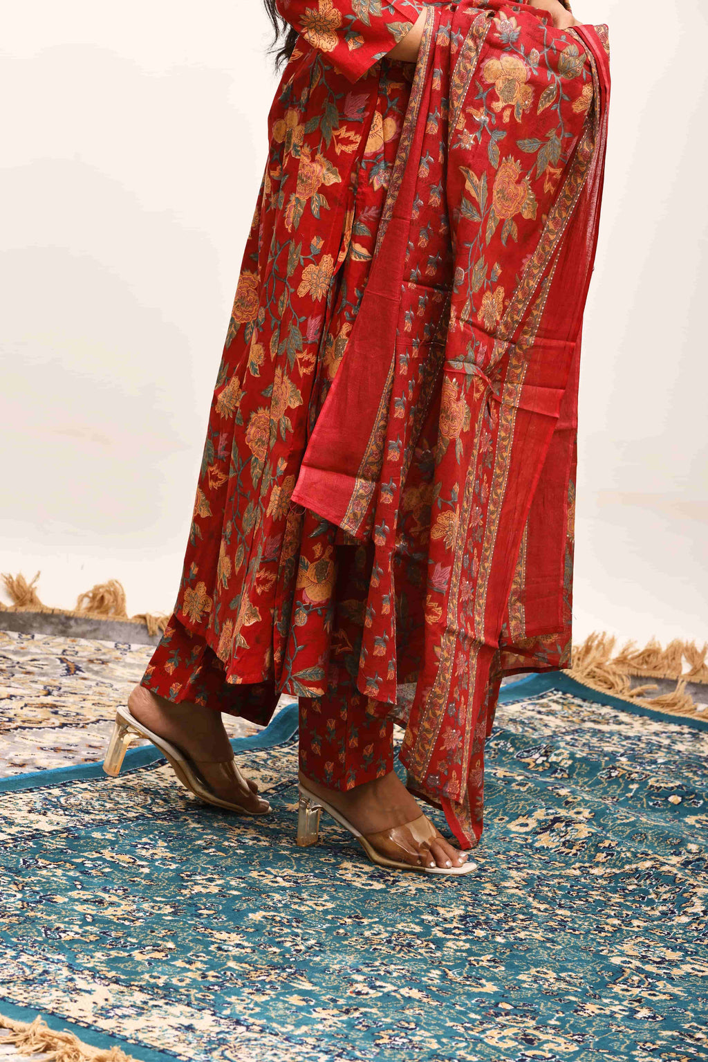 Zehra Russet Bloom Suit Set