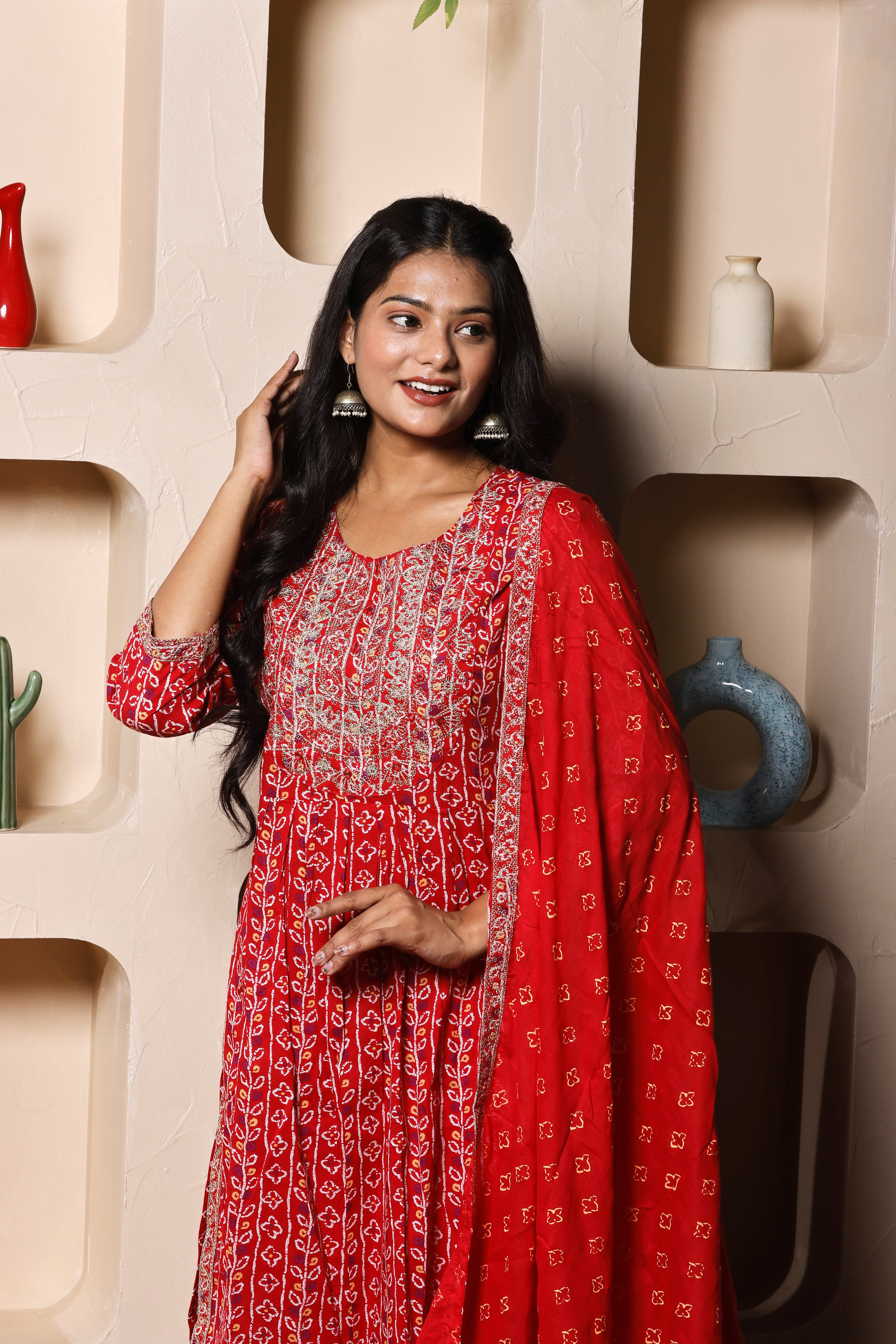 Ruhani Scarlet Thread Suit Set