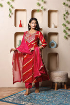 Gulnaar Bandhej Suit Set