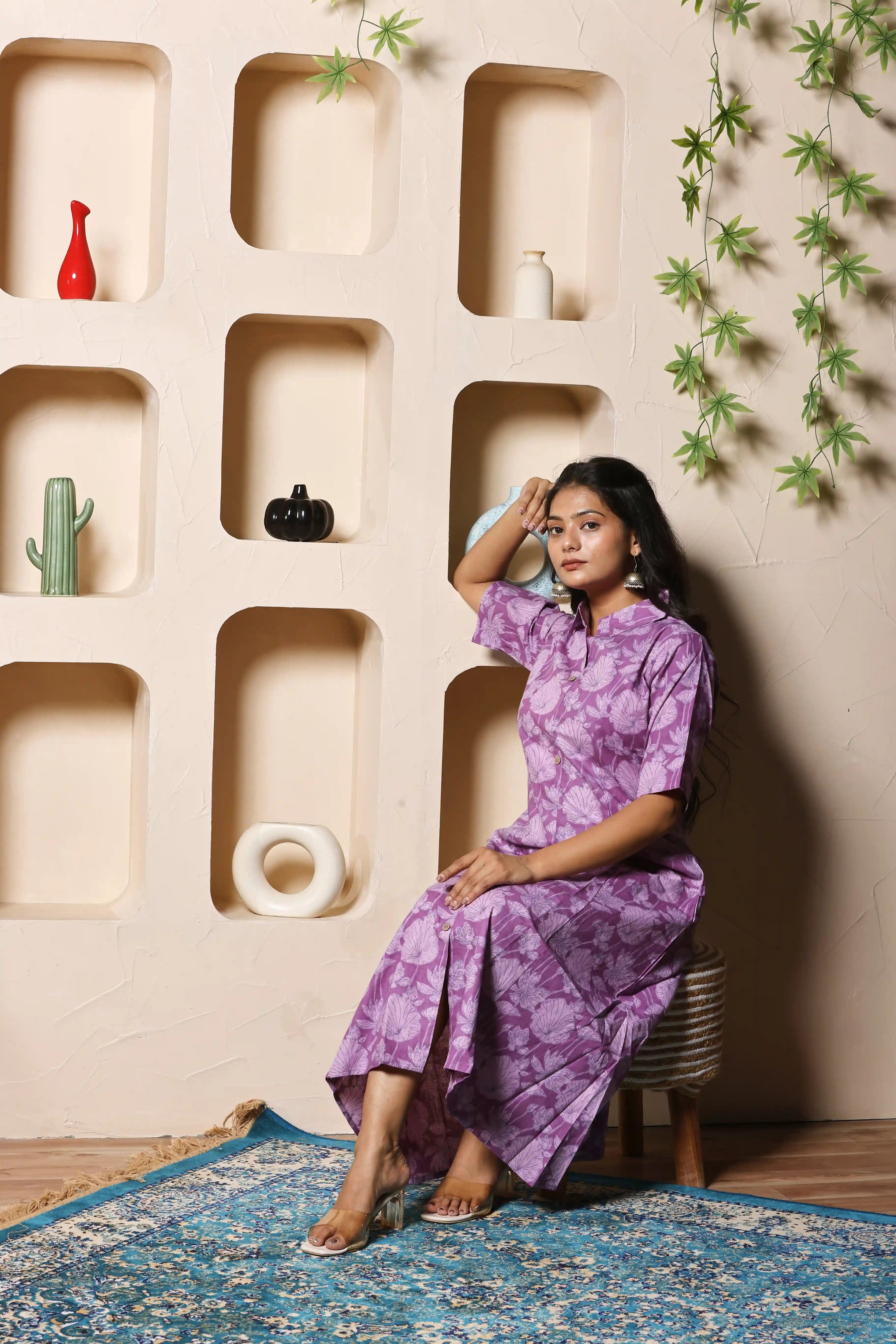 Lavendula Petal Kurta Dress