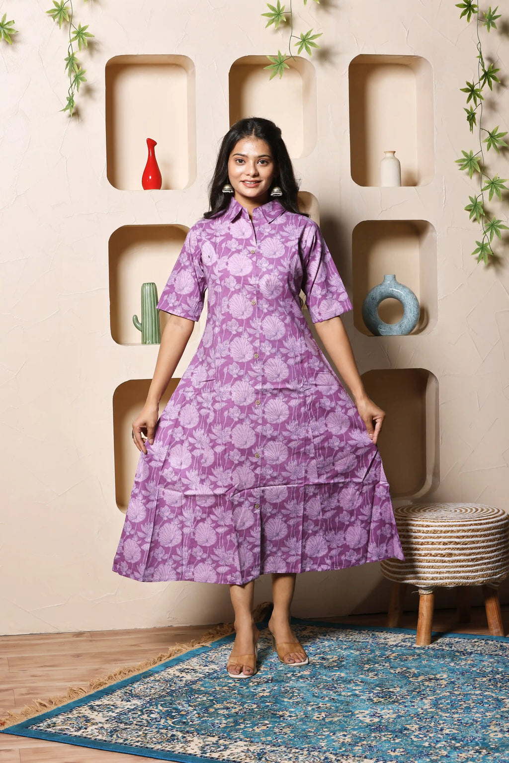 Lavendula Petal Kurta Dress