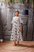 Noir Garden Cotton Dress