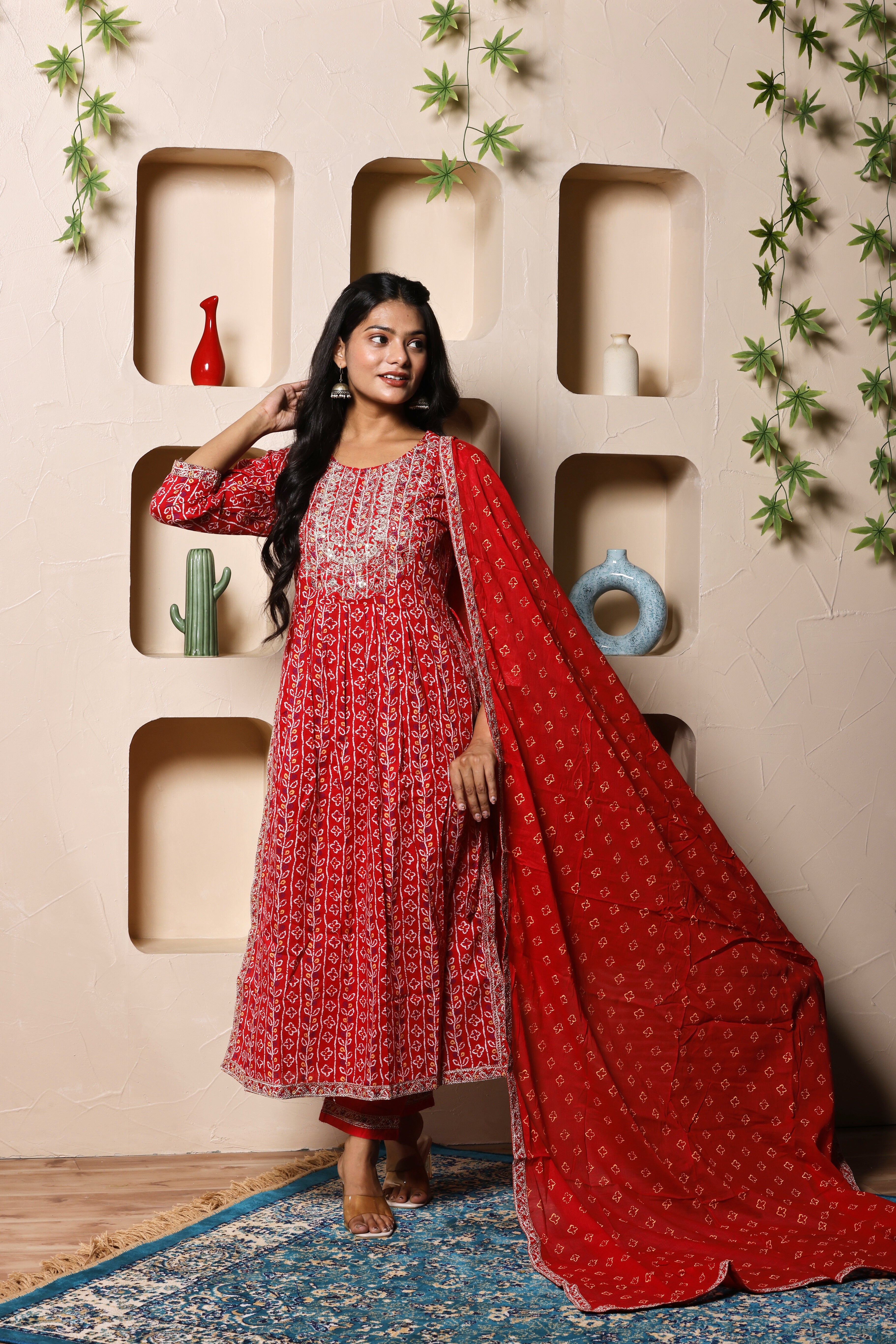 Ruhani Scarlet Thread Suit Set