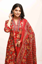 Zehra Russet Bloom Suit Set