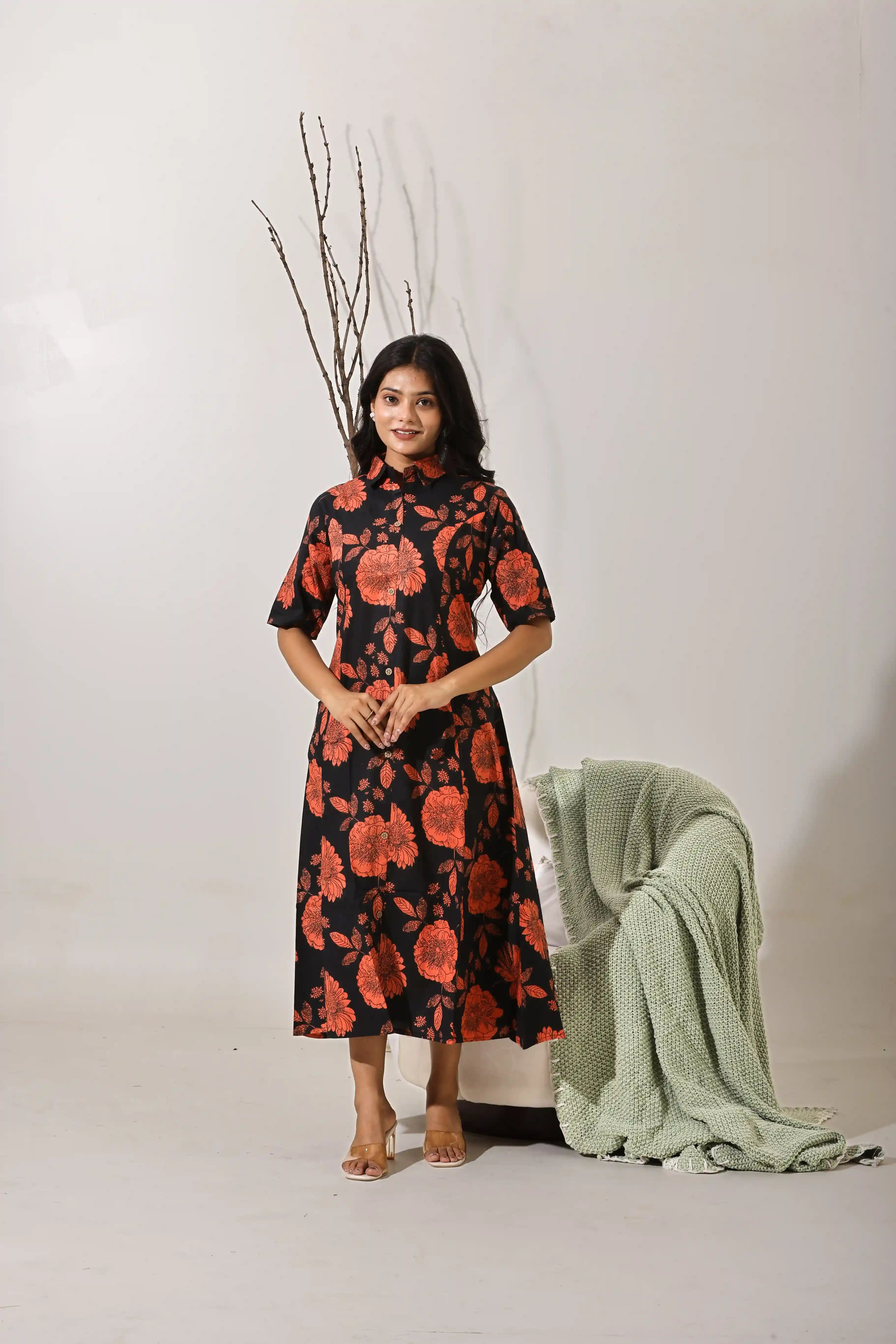 Rust Bloom Dress