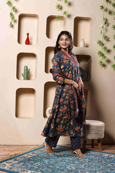 Noor-e-Nilofer Floral Suit Set