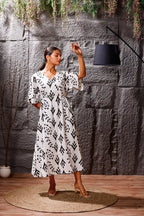Noir Garden Cotton Dress