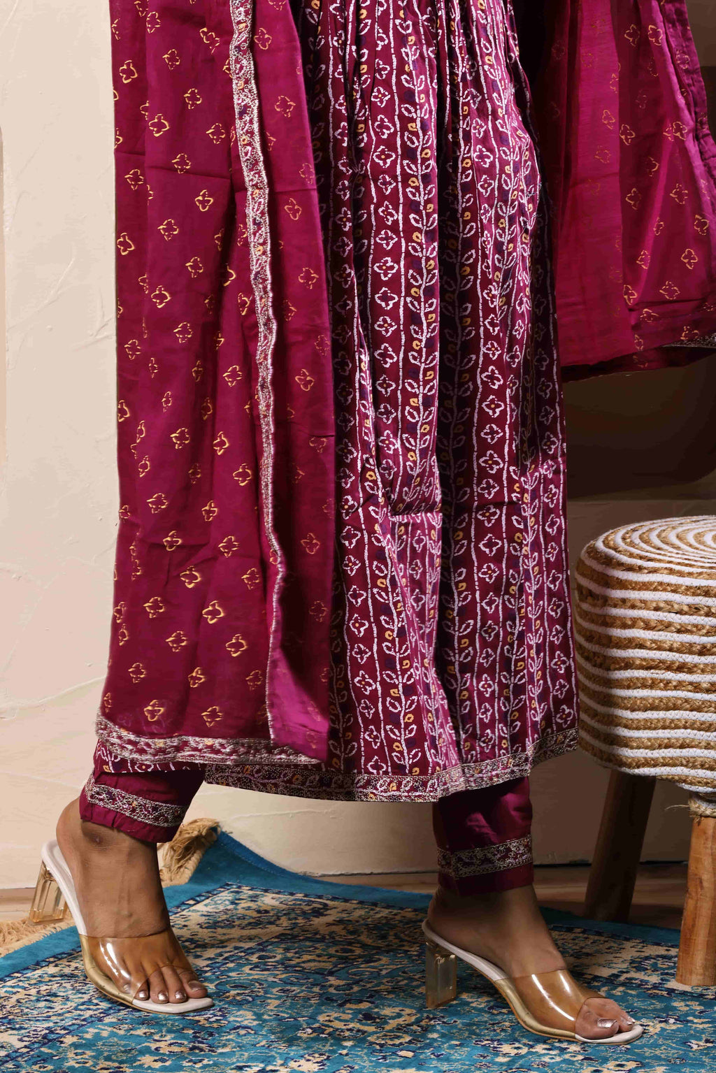 Ruhani Rosewood Thread Suit Set