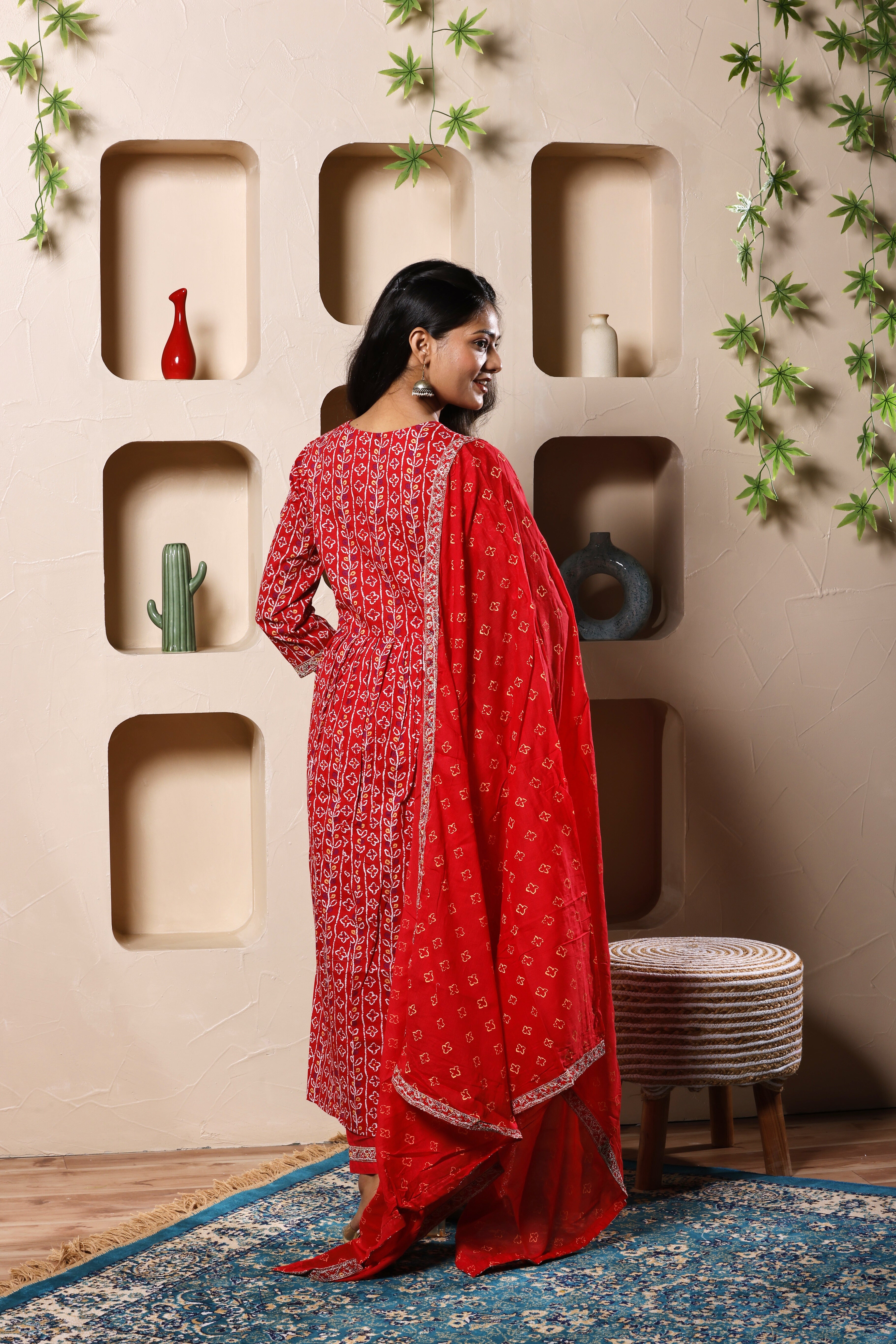 Ruhani Scarlet Thread Suit Set