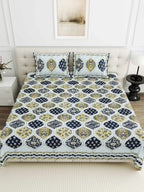 95-108 Viscose Savera Collection Double Bedsheet – Artistic Patterns, Luxurious Fabric & Everyday Elegance