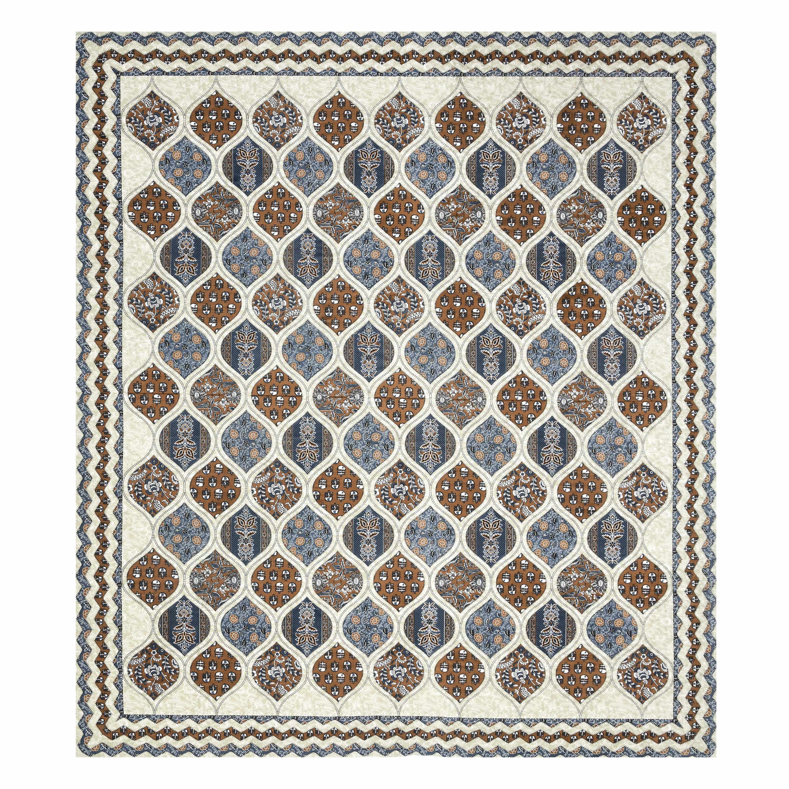 95-108 Viscose Savera Collection Double Bedsheet – Artistic Patterns, Luxurious Fabric & Everyday Elegance
