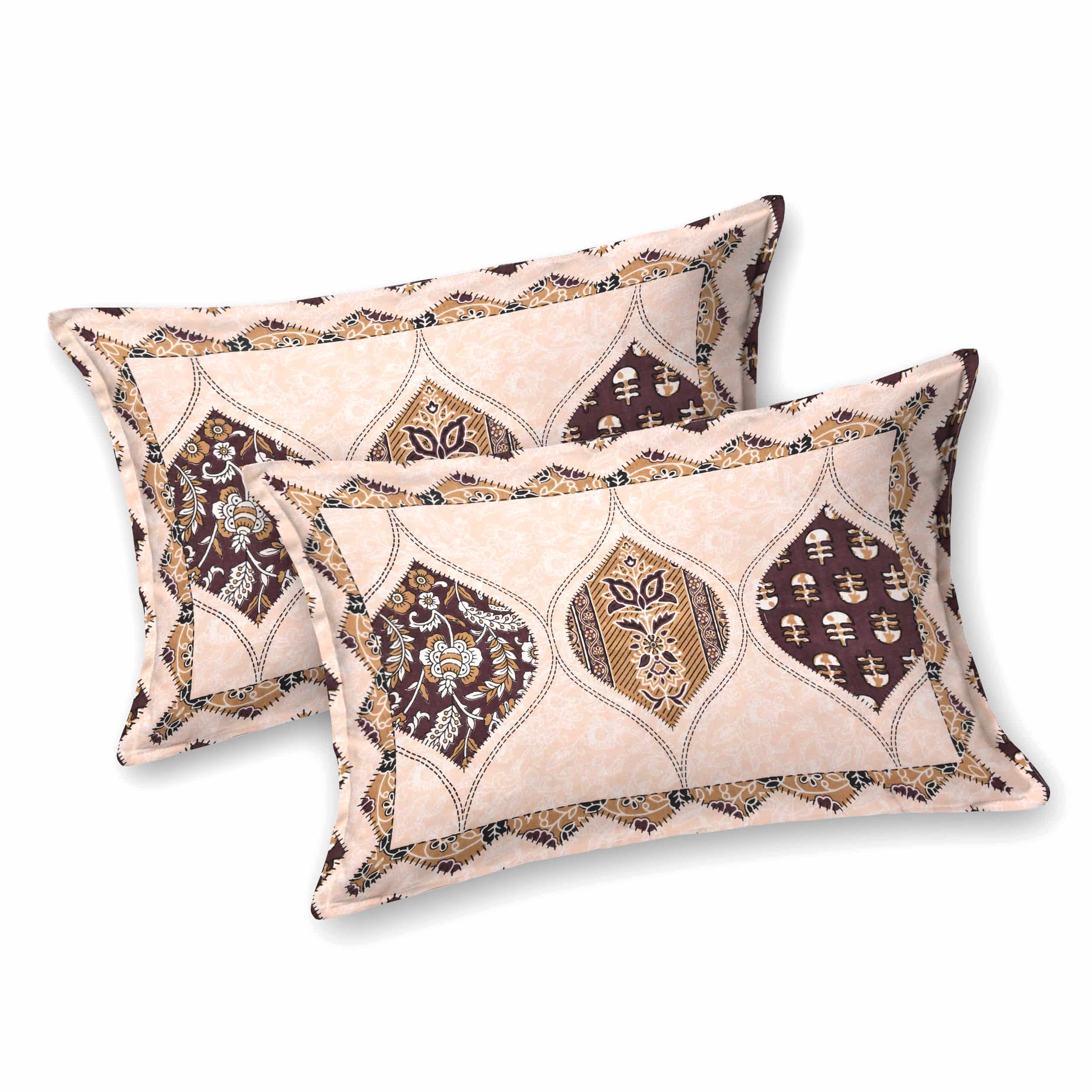 95-108 Viscose Savera Collection Double Bedsheet – Artistic Patterns, Luxurious Fabric & Everyday Elegance