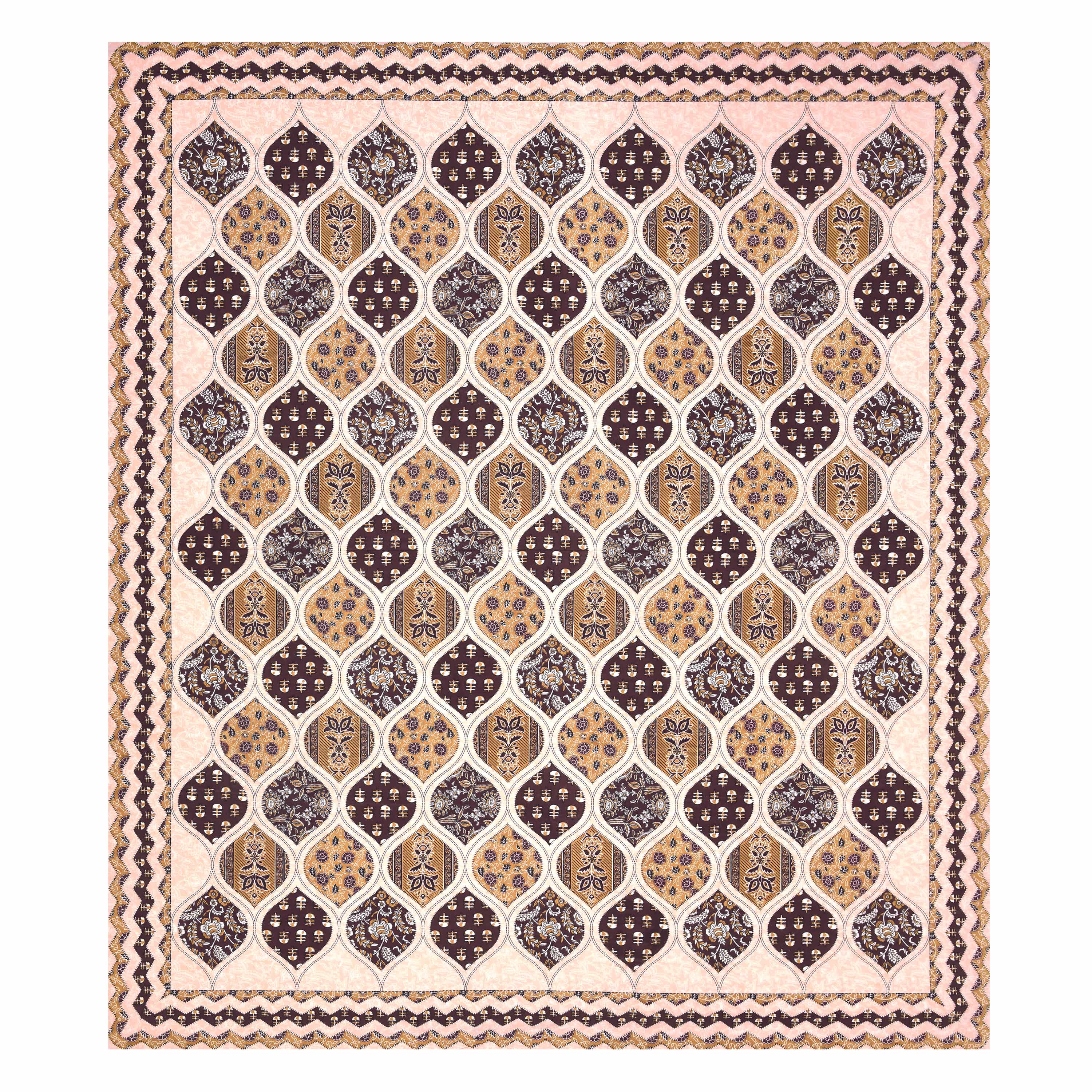 95-108 Viscose Savera Collection Double Bedsheet – Artistic Patterns, Luxurious Fabric & Everyday Elegance