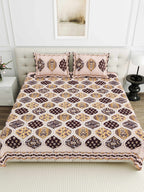 95-108 Viscose Savera Collection Double Bedsheet – Artistic Patterns, Luxurious Fabric & Everyday Elegance