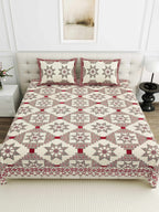 95-108 Viscose Savera Collection Double Bedsheet – Elegant Motifs, Premium Fabric & Lasting Comfort
