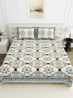 95-108 Viscose Savera Collection Double Bedsheet – Elegant Motifs, Premium Fabric & Lasting Comfort