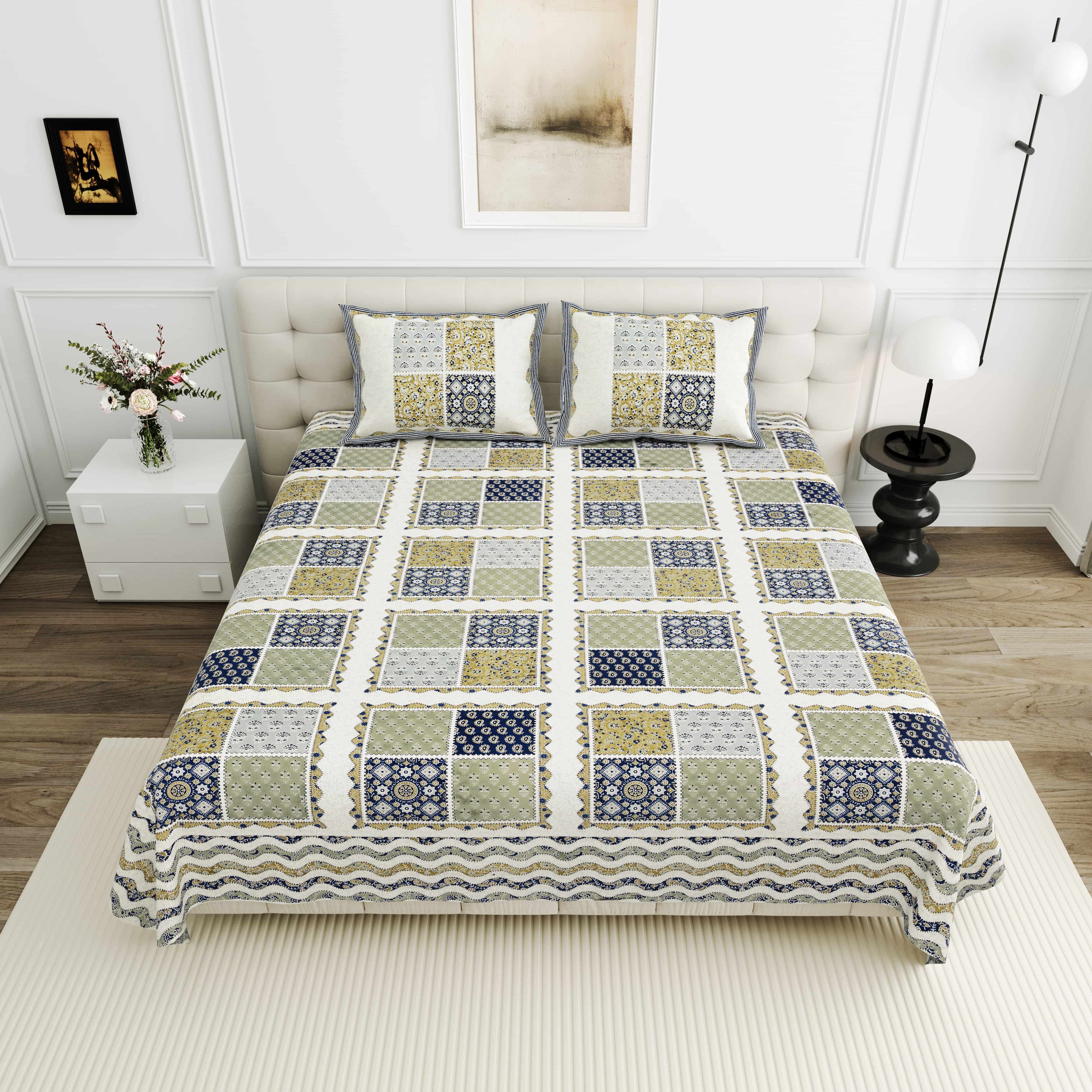 95-108 Viscose Savera Collection Double Bedsheet – Crafted for Luxury, Softness & Durability