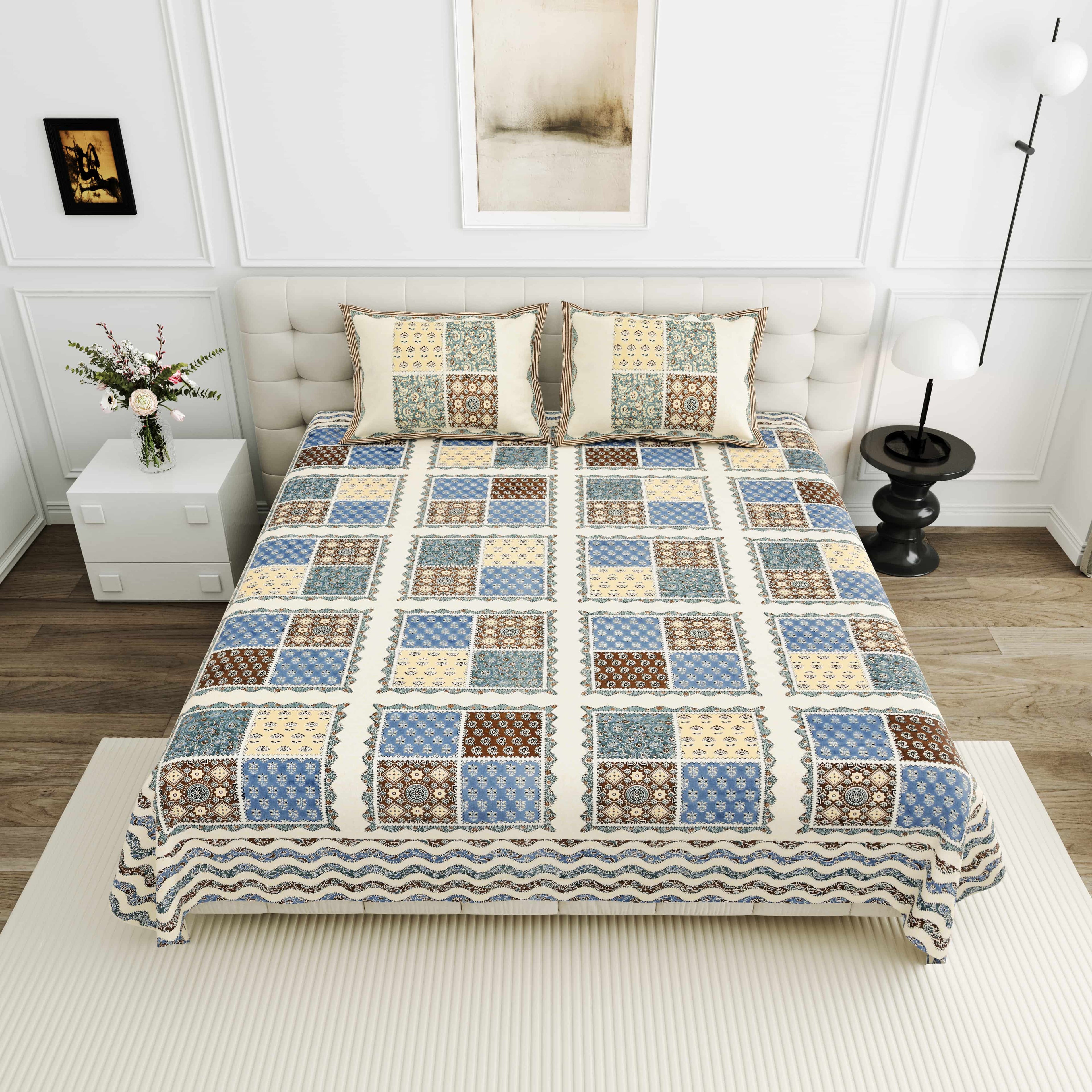 95-108 Viscose Savera Collection Double Bedsheet – Crafted for Luxury, Softness & Durability