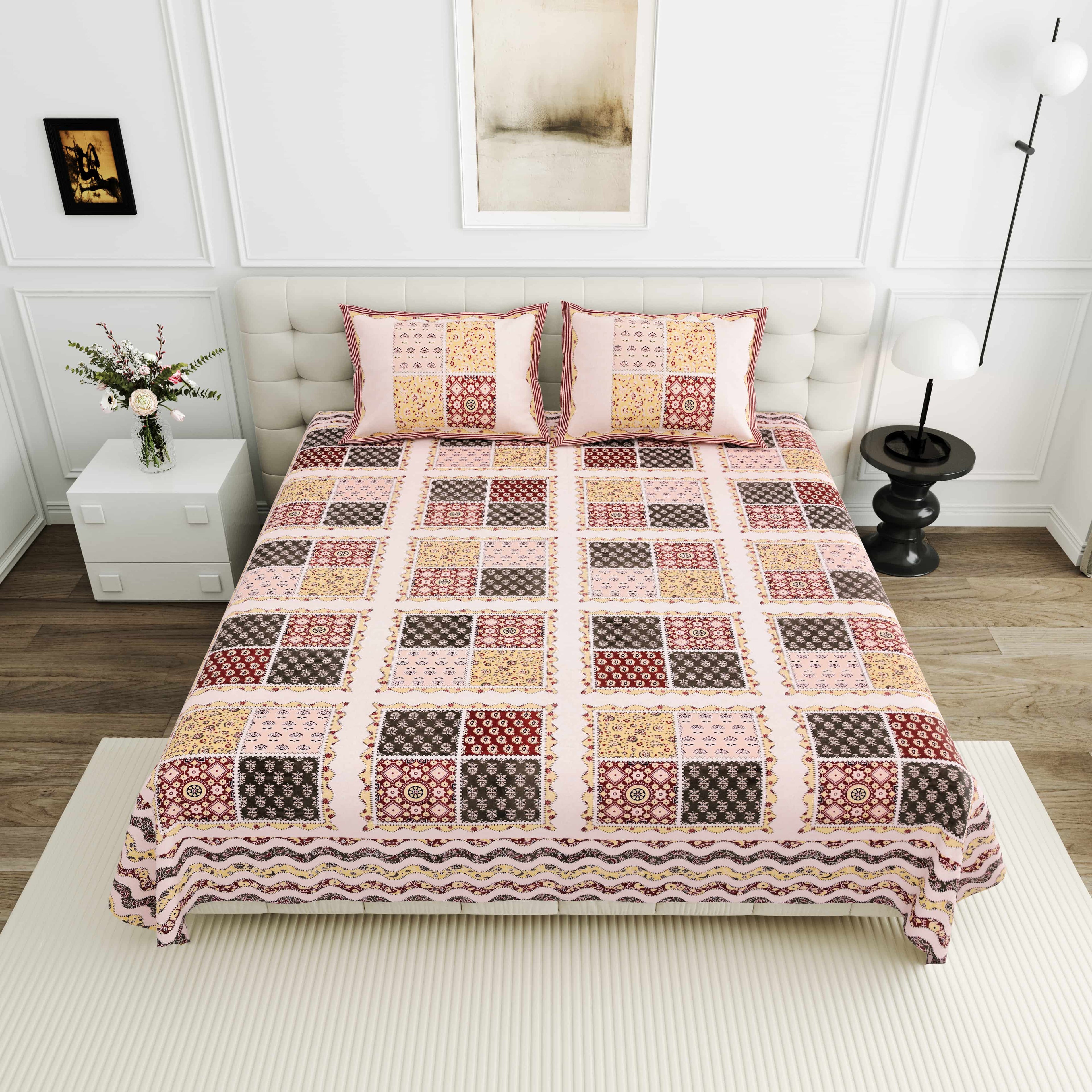 95-108 Viscose Savera Collection Double Bedsheet – Crafted for Luxury, Softness & Durability
