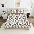 Luxurious Double Bedsheet – 95-108 Viscose Savera Collection with Elegant Traditional Motifs