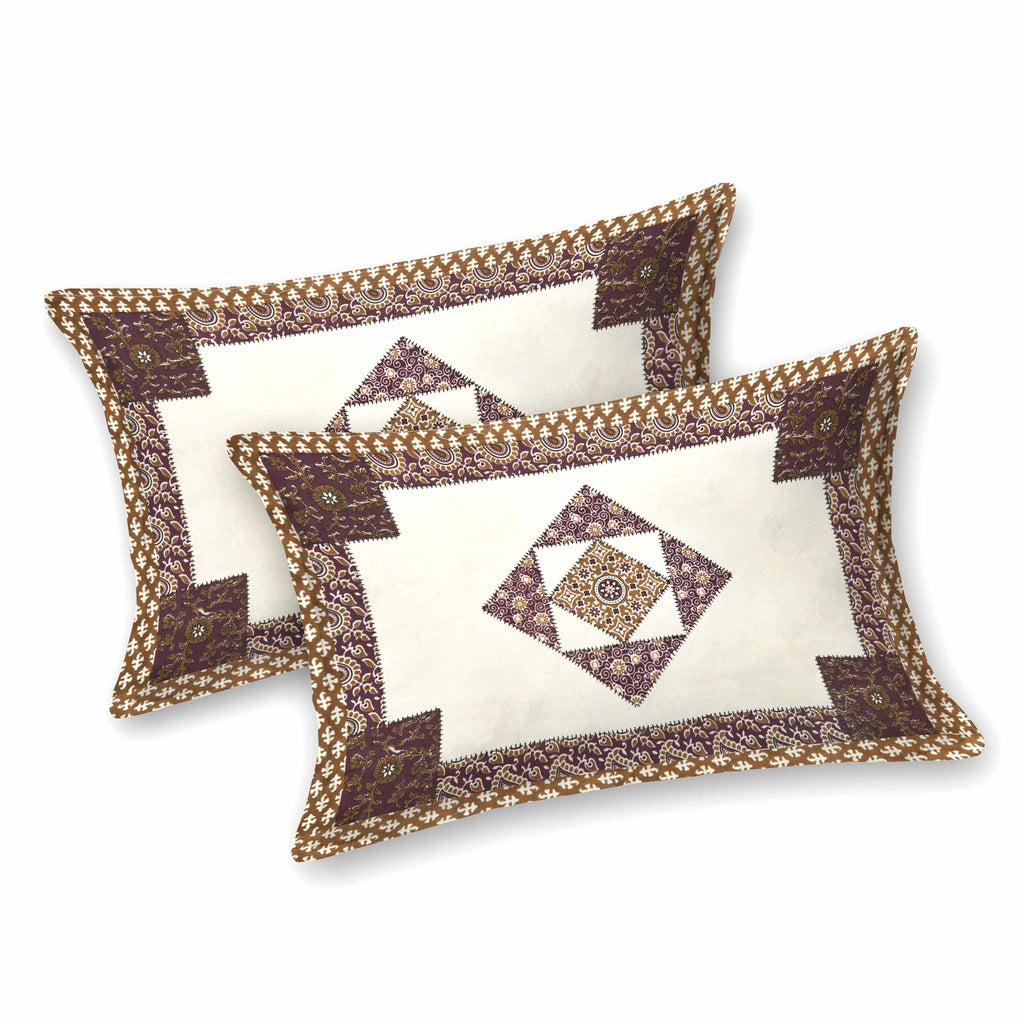 Luxurious Double Bedsheet – 95-108 Viscose Savera Collection with Elegant Traditional Motifs