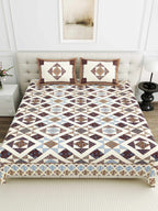 Luxurious Double Bedsheet – 95-108 Viscose Savera Collection with Elegant Traditional Motifs