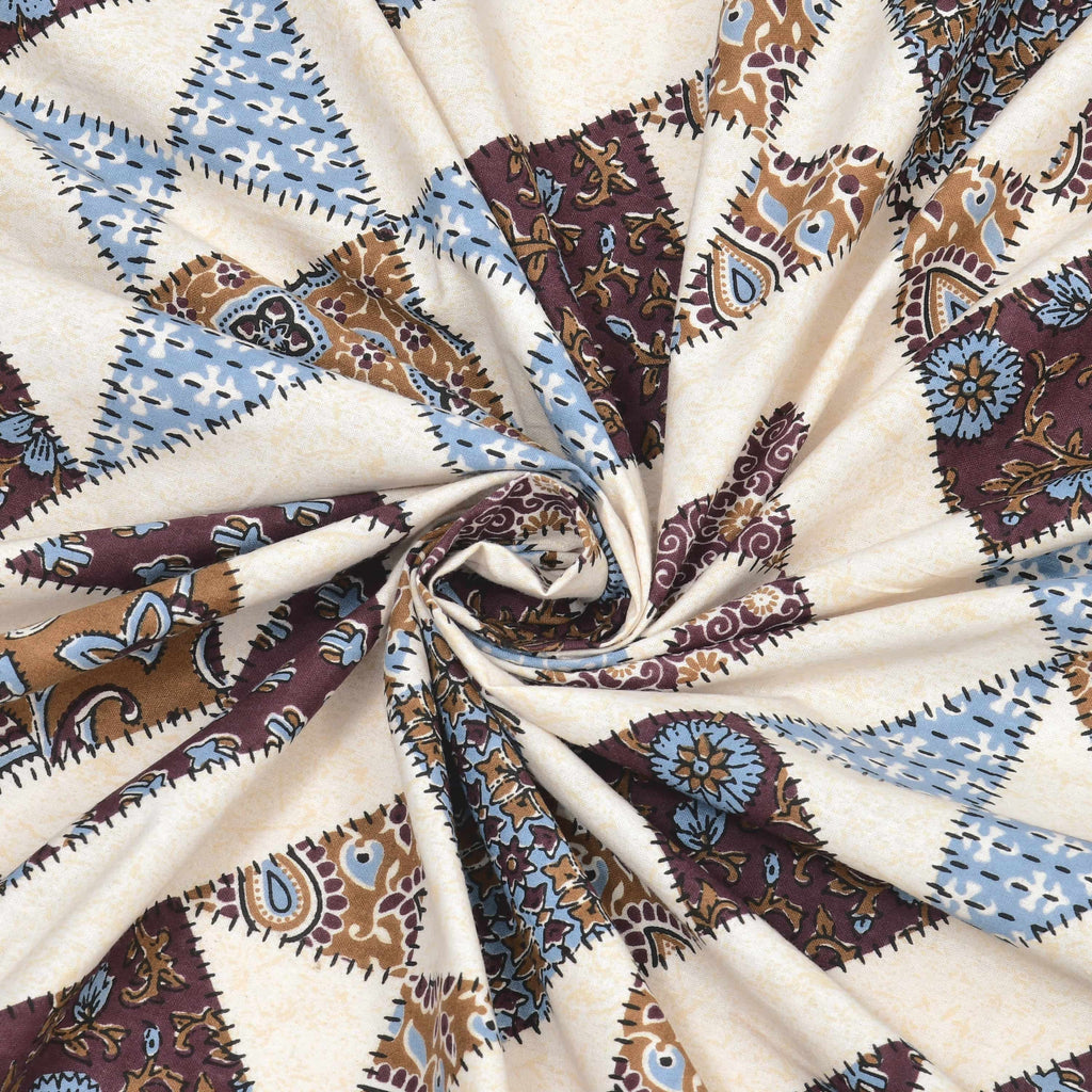Luxurious Double Bedsheet – 95-108 Viscose Savera Collection with Elegant Traditional Motifs