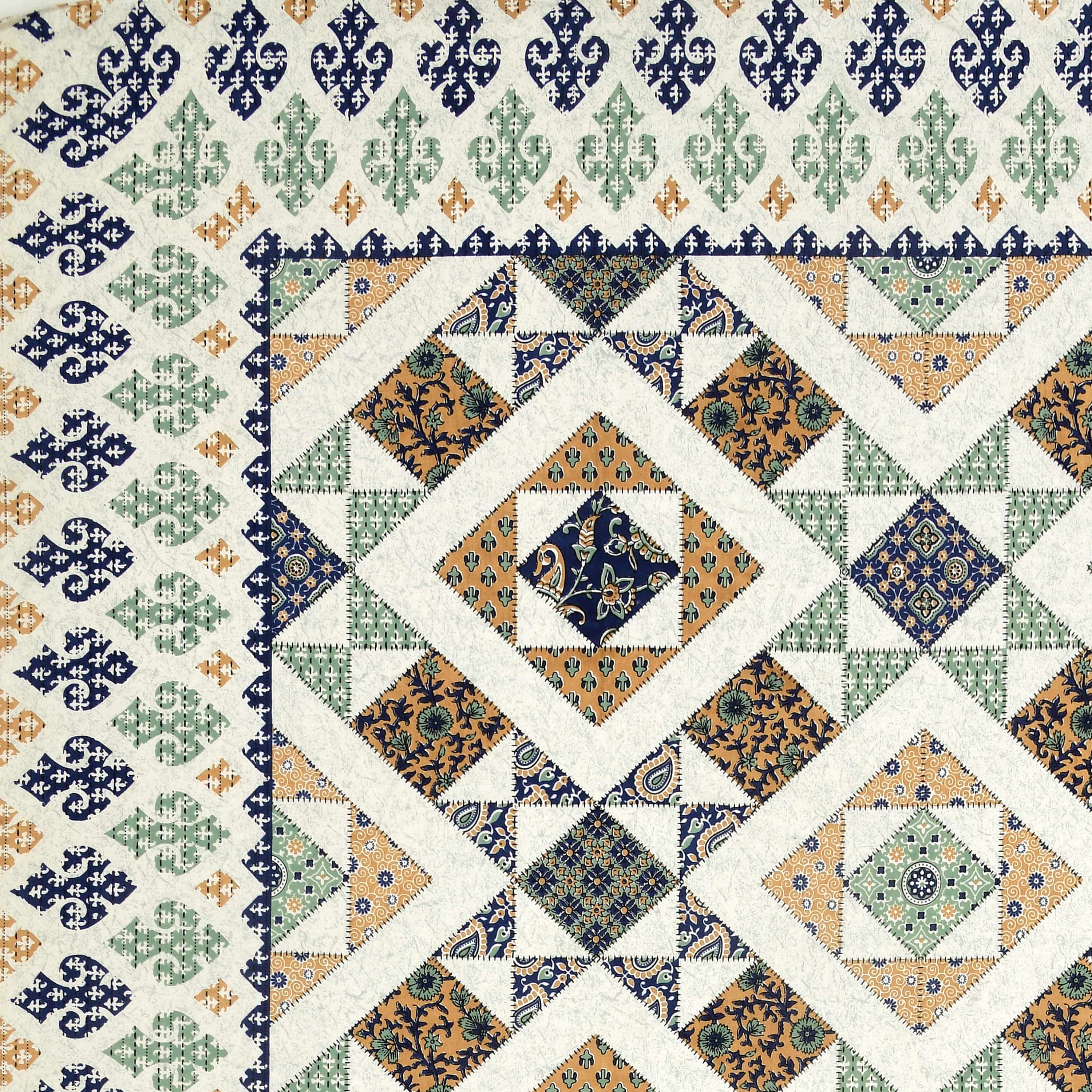 Luxurious Double Bedsheet – 95-108 Viscose Savera Collection with Elegant Traditional Motifs