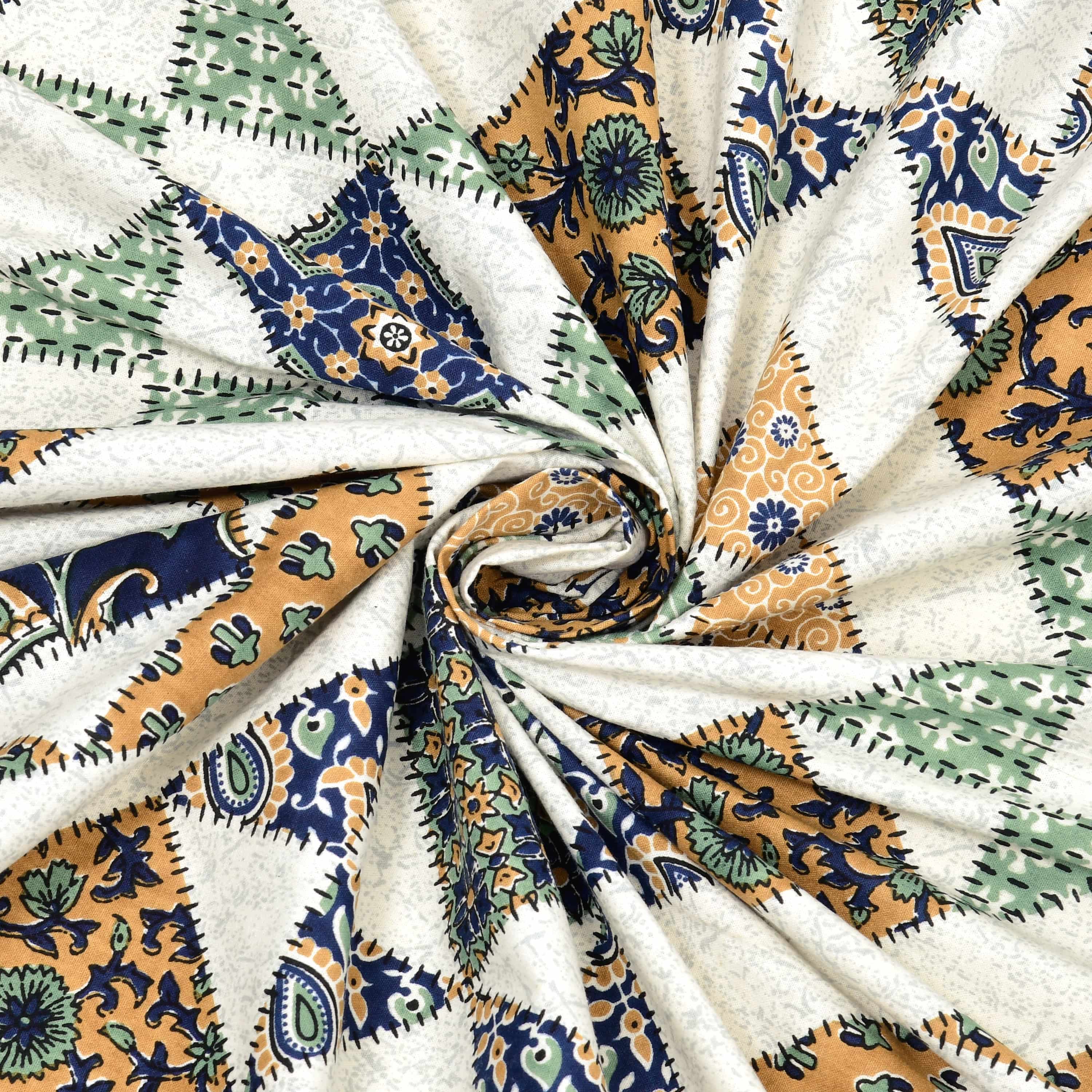 Luxurious Double Bedsheet – 95-108 Viscose Savera Collection with Elegant Traditional Motifs