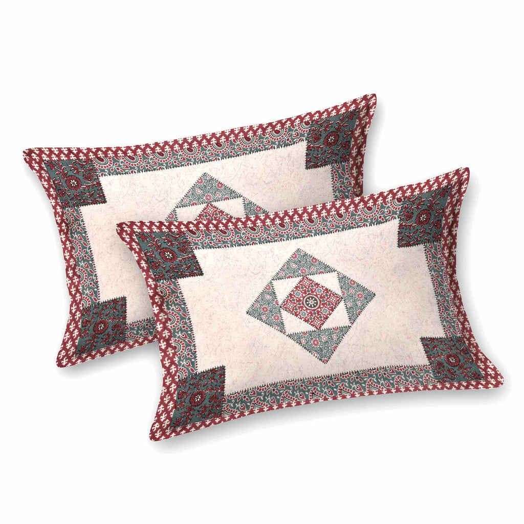 Luxurious Double Bedsheet – 95-108 Viscose Savera Collection with Elegant Traditional Motifs