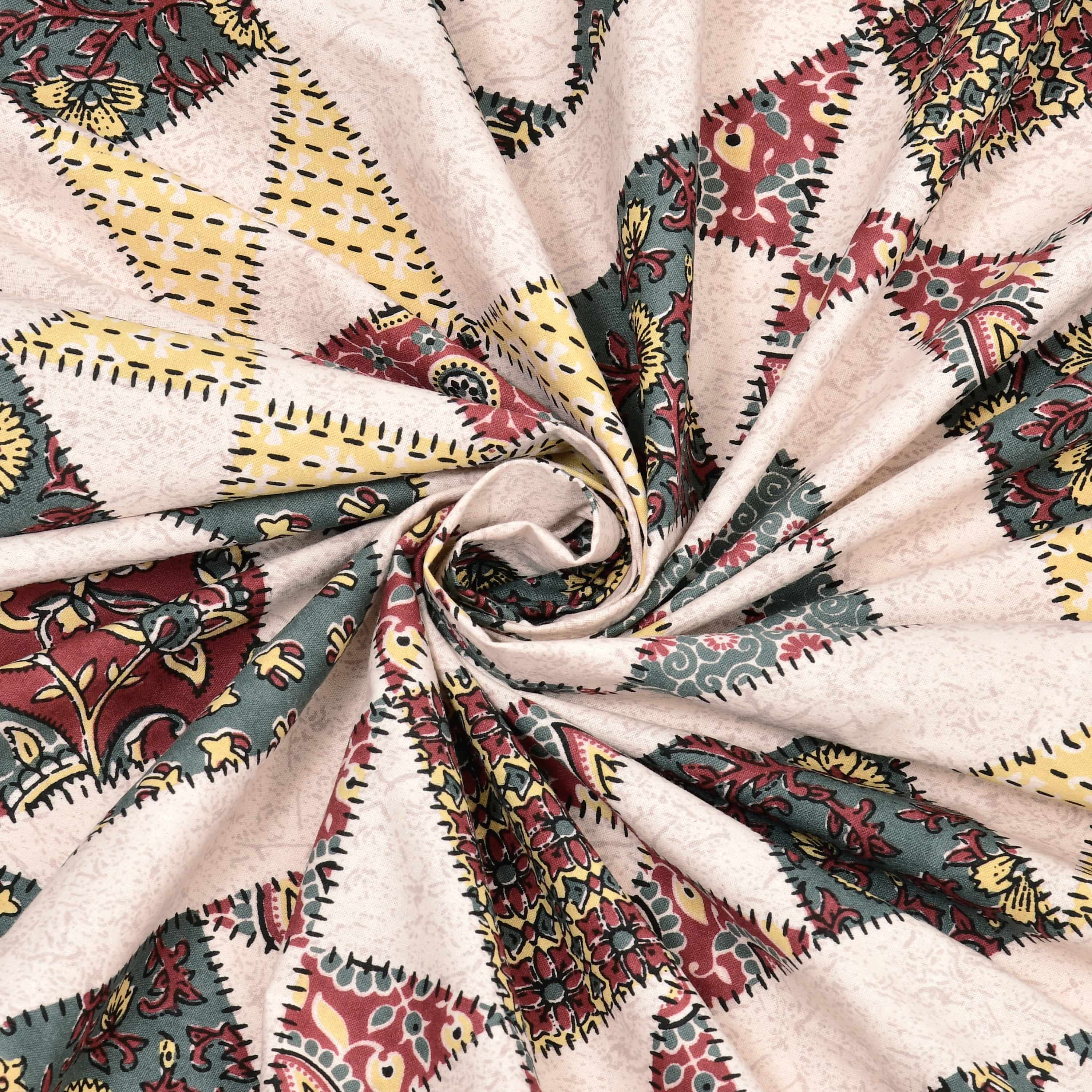 Luxurious Double Bedsheet – 95-108 Viscose Savera Collection with Elegant Traditional Motifs