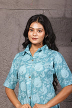 Sea Bloom Shirt Dress