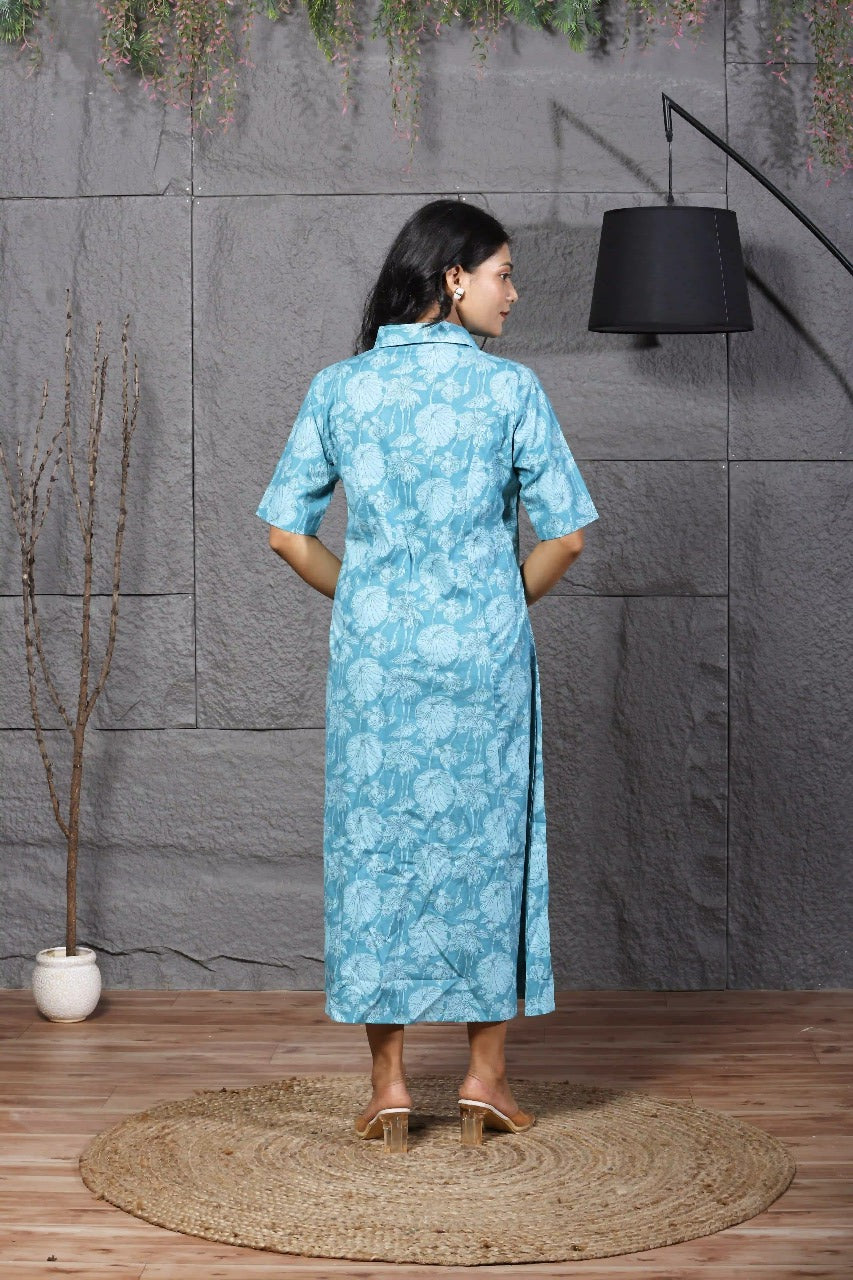 Sea Bloom Shirt Dress