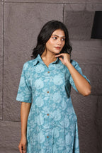 Sea Bloom Shirt Dress