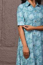 Sea Bloom Shirt Dress