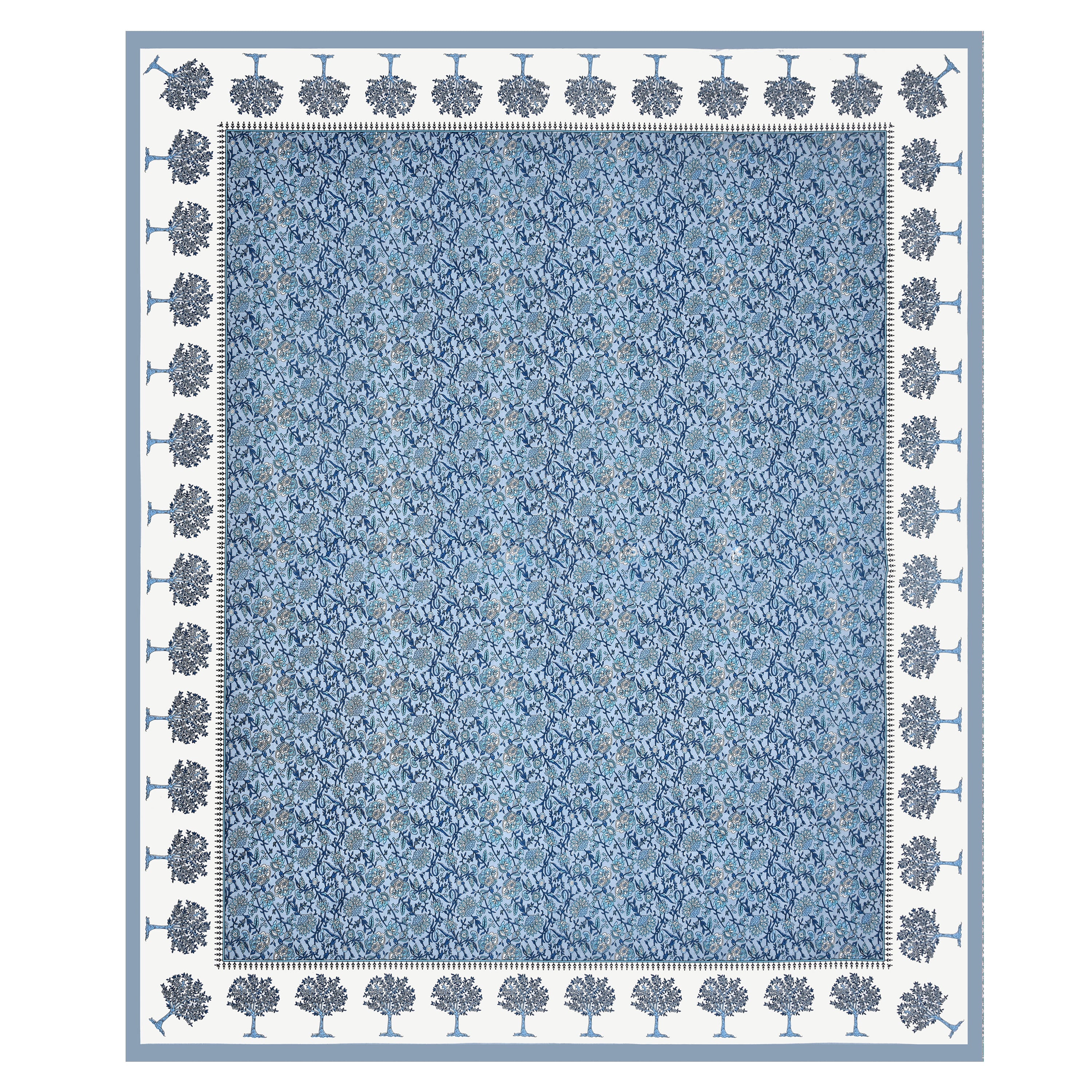 Traditional Floral Buta Design Double Bedsheet 95x108 – Parkota Collection with Pillow Covers