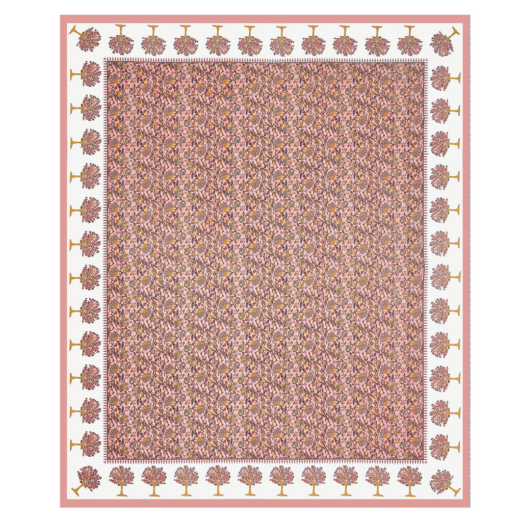 Traditional Floral Buta Design Double Bedsheet 95x108 – Parkota Collection with Pillow Covers