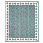 Traditional Floral Buta Design Double Bedsheet 95x108 – Parkota Collection with Pillow Covers