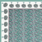 Traditional Floral Buta Design Double Bedsheet 95x108 – Parkota Collection with Pillow Covers